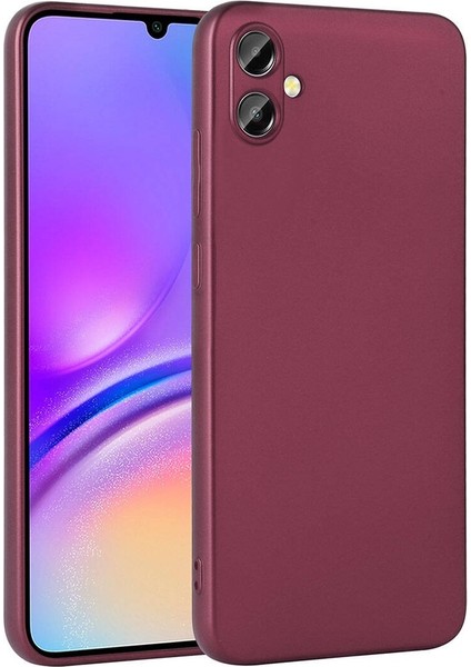 Samsung Galaxy A05 Uyumlu Kılıf Zore Premier Silikon Kapak, Mürdüm