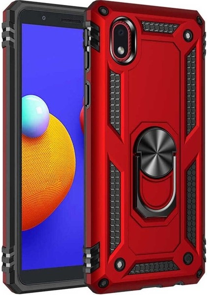 Samsung Galaxy A01 Core Uyumlu Kılıf Zore Vega Kapak, Kırmızı