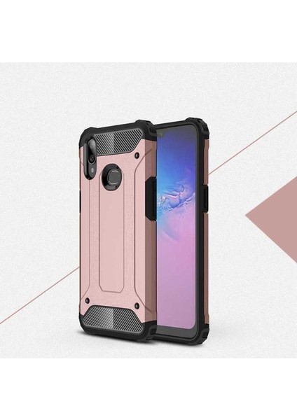 Samsung Galaxy A10S Uyumlu Kılıf Zore Crash Silikon Kapak, Rose Gold