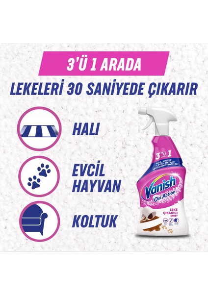 Oxi Action Çok Amaçlı Halı, Koltuk ve Evcil Hayvan Leke Çıkarıcı Sprey 500 ml X2