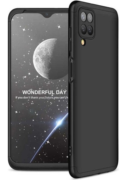 Samsung Galaxy A12 Uyumlu Kılıf Zore Ays Kapak, Siyah