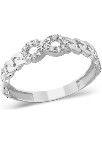 Sonsuzluk Desenli Taşlı Yüzük fiyatları