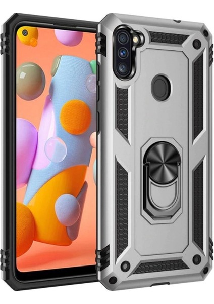 Samsung Galaxy A11 Uyumlu Kılıf Zore Vega Kapak, Gri