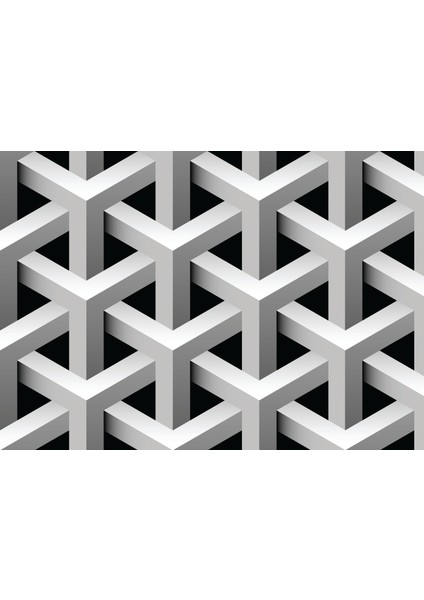 Geometrik Temalı Tek Parça Duvar Kağıdı