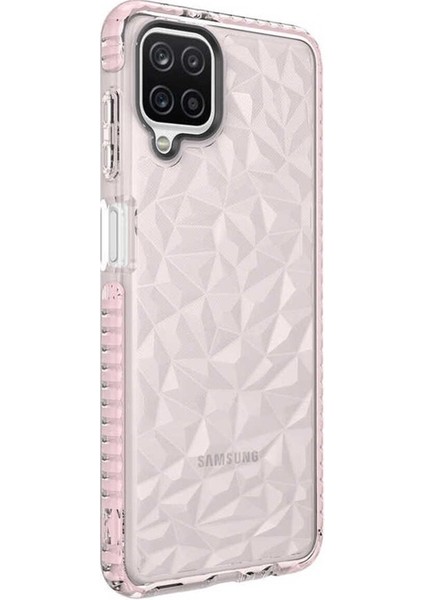 Samsung Galaxy A12 Uyumlu Kılıf Zore Buzz Kapak, Pembe