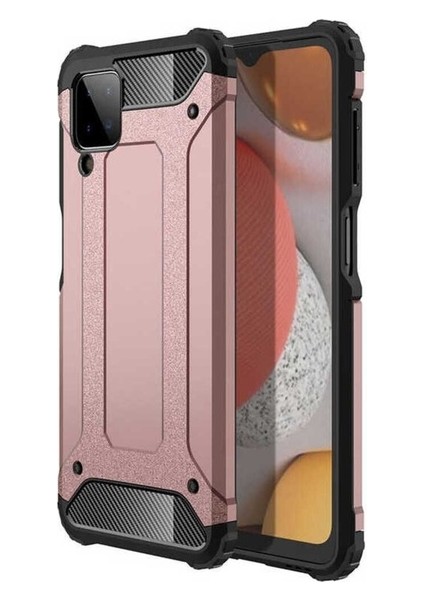 Samsung Galaxy A12 Uyumlu Kılıf Zore Crash Silikon Kapak, Rose Gold
