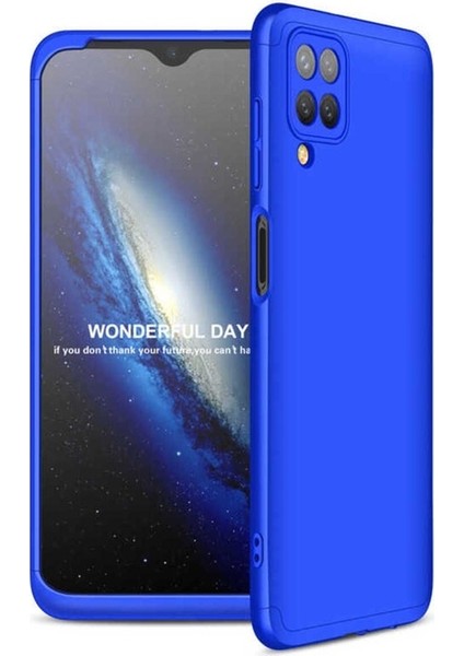 Samsung Galaxy A12 Uyumlu Kılıf Zore Ays Kapak, Mavi