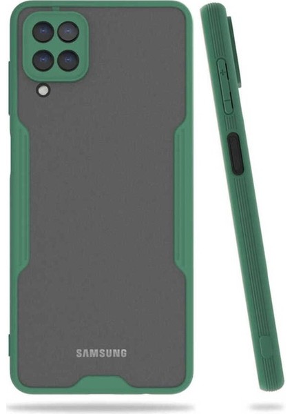 Samsung Galaxy A12 Uyumlu Kılıf Zore Parfe Kapak, Koyu Yeşil
