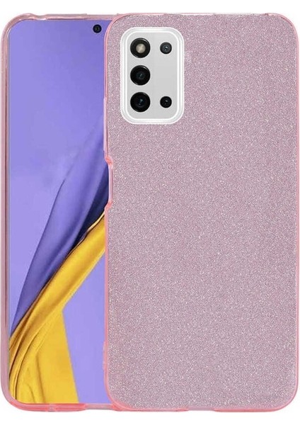 Samsung Galaxy A03S Uyumlu Kılıf Zore Shining Silikon, Pembe