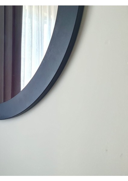 Siyah Moderna Yuvarlak Duvar Salon Banyo Aynası indirimleri