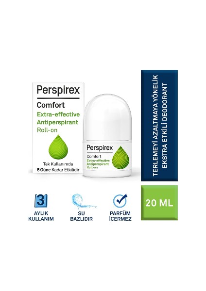 Güçlü Terleme Önleyici 2'li ve Konfor Antiperspirant Roll-On 20 ml