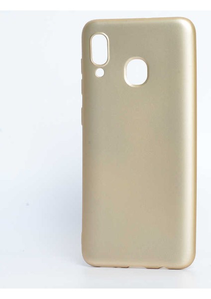 Samsung Galaxy A20 Uyumlu Kılıf Zore Premier Silikon Kapak, Gold