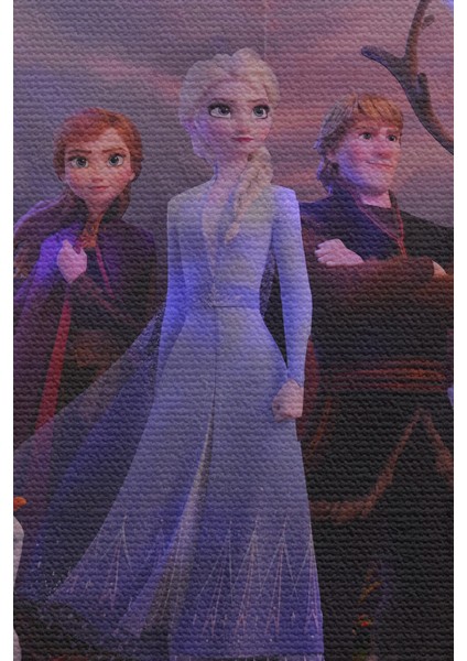 Duvar Örtüsü Karlar Kraliçesi Elsa Kaliteli Kanvas Duvar Halısı