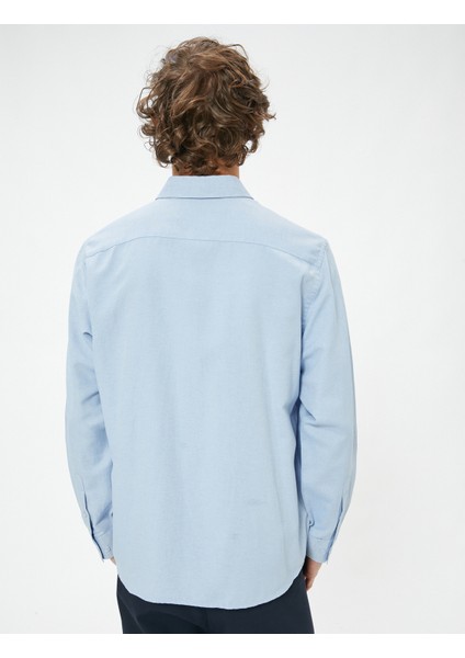 Oxford Gömlek Uzun Kollu Cep Detaylı Pamuk Karışımlı fırsatları