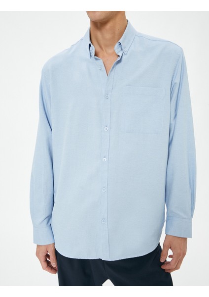 Oxford Gömlek Uzun Kollu Cep Detaylı Pamuk Karışımlı indirimleri