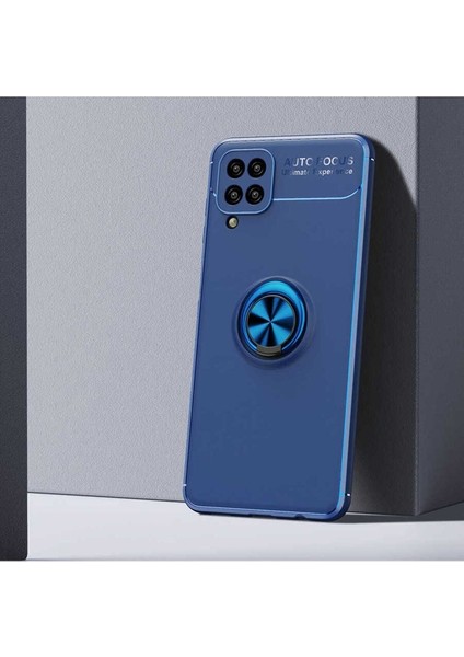 Samsung Galaxy A12 Uyumlu Kılıf Zore Ravel Silikon Kapak, Mavi