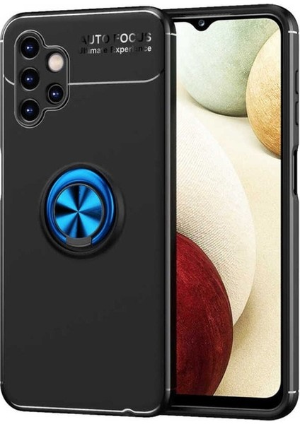 Samsung Galaxy A13 4g Uyumlu Kılıf Zore Ravel Silikon Kapak, Siyah-Mavi