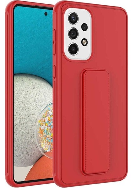 Samsung Galaxy A13 4g Uyumlu Kılıf Zore Qstand Kapak, Kırmızı
