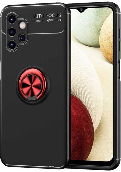 Samsung Galaxy A13 4g Uyumlu Kılıf Zore Ravel Silikon Kapak, Siyah-Kırmızı