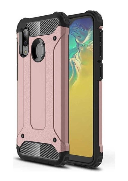Samsung Galaxy A20E Uyumlu Kılıf Zore Crash Silikon Kapak, Rose Gold