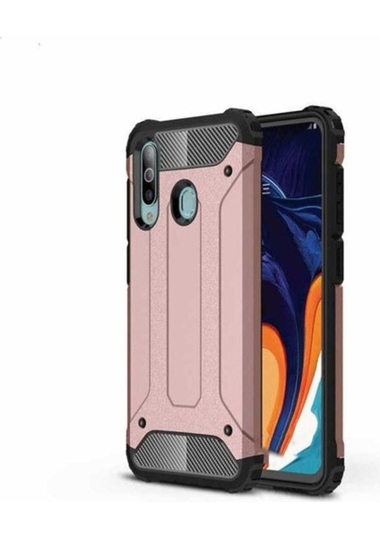 Samsung Galaxy A20S Uyumlu Kılıf Zore Crash Silikon Kapak, Rose Gold