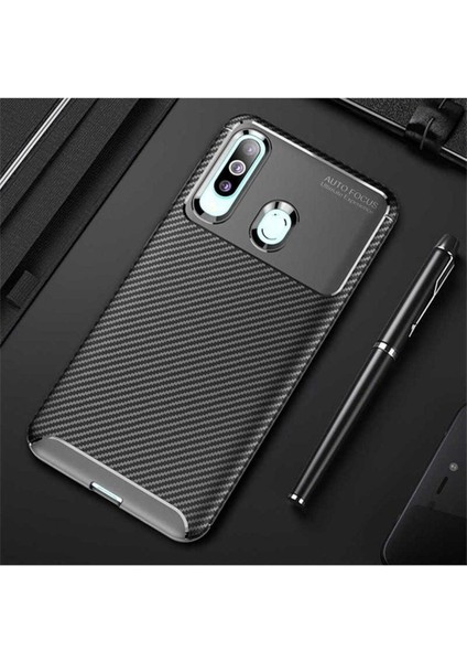Samsung Galaxy A20S Uyumlu Kılıf Zore Negro Silikon Kapak, Siyah