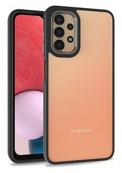 Samsung Galaxy A13 4g Uyumlu Kılıf Zore Flora Kapak, Siyah