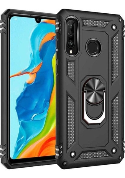 Samsung Galaxy A20S Uyumlu Kılıf Zore Vega Kapak, Siyah