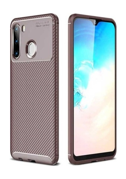 Samsung Galaxy A21 Uyumlu Kılıf Zore Negro Silikon Kapak, Kahverengi