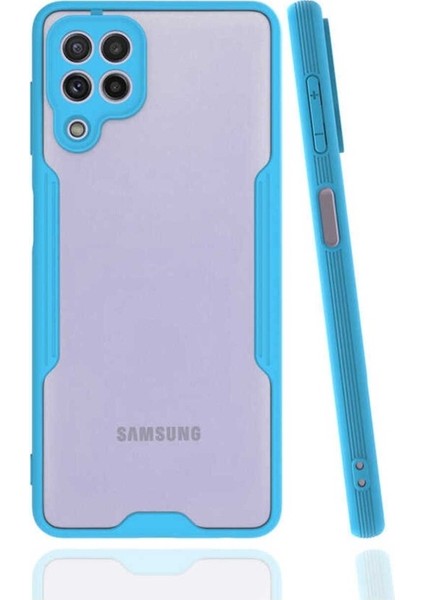 Samsung Galaxy A22 4g Uyumlu Kılıf Zore Parfe Kapak, Mavi