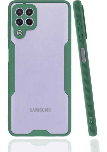 Samsung Galaxy A22 4g Uyumlu Kılıf Zore Parfe Kapak, Koyu Yeşil
