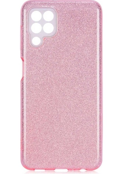Samsung Galaxy A22 4g Uyumlu Kılıf Zore Shining Silikon, Rose Gold