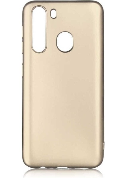 Samsung Galaxy A21 Uyumlu Kılıf Zore Premier Silikon Kapak, Gold