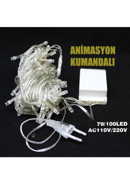 Kumandalı Yılbaşı Çam Ağacı Işığı Vitrin 100 LED Işık modelleri