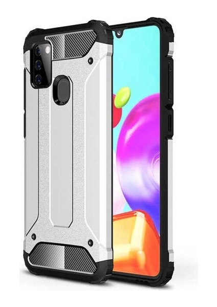Samsung Galaxy A21S Uyumlu Kılıf Zore Crash Silikon Kapak, Gri