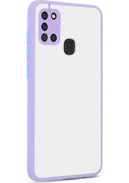 Samsung Galaxy A21S Uyumlu Kılıf Zore Hux Kapak, Lila