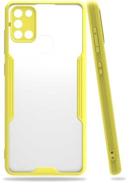 Samsung Galaxy A21S Uyumlu Kılıf Zore Parfe Kapak, Sarı