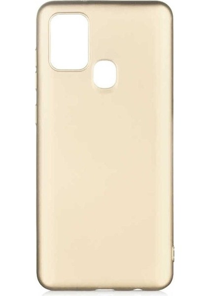 Samsung Galaxy A21S Uyumlu Kılıf Zore Premier Silikon Kapak, Gold