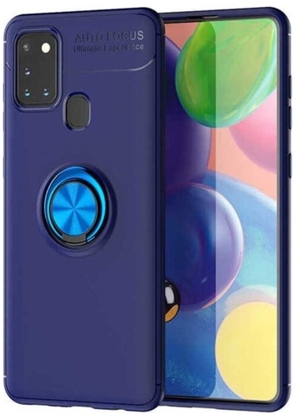 Samsung Galaxy A21S Uyumlu Kılıf Zore Ravel Silikon Kapak, Mavi