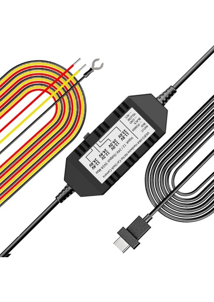 Hk3-C Acc Hardwire Kit 13 Ayak Usb-C Hardwire Kit A139 Dash Cam Alçak Gerilim Koruyucu Için