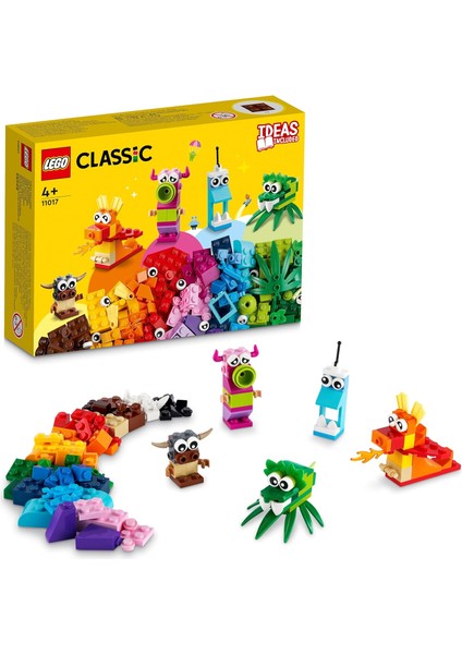 Classic Yaratıcı Canavarlar 11017 - 4 Yaş ve Üzeri Için 5 Canavar Mini Modeli Içeren Oyuncak Yapım Seti (140 Parça)