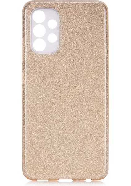 Samsung Galaxy A23 Uyumlu Kılıf Zore Shining Silikon, Gold