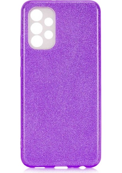 Samsung Galaxy A23 Uyumlu Kılıf Zore Shining Silikon, Mor