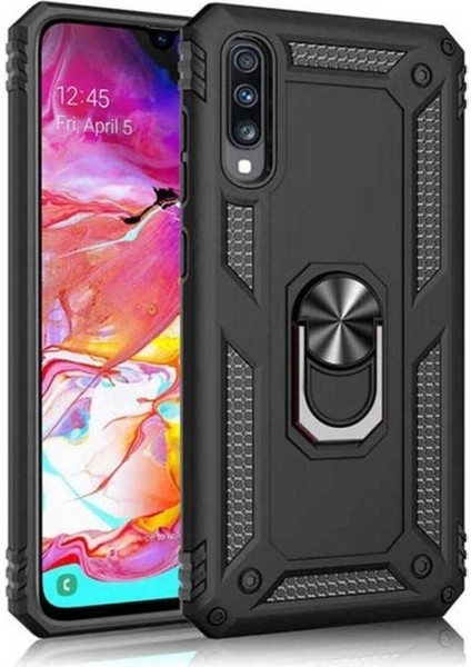 Samsung Galaxy A30S Uyumlu Kılıf Zore Vega Kapak, Siyah