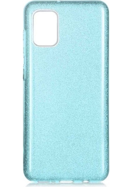 Samsung Galaxy A31 Uyumlu Kılıf Zore Shining Silikon, Mavi