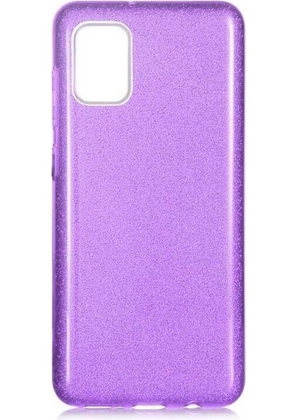 Samsung Galaxy A31 Uyumlu Kılıf Zore Shining Silikon, Mor