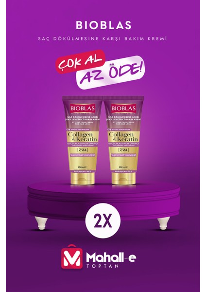 Saç Dökülmesine Karşı Bakım Kremi 250ML Collagen&keratin 2'li Paket fiyatları