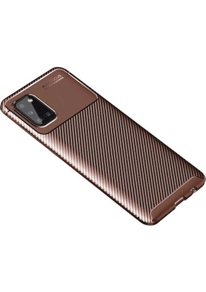 Samsung Galaxy A31 Uyumlu Kılıf Zore Negro Silikon Kapak, Kahverengi