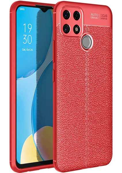 Oppo A15S Uyumlu Kılıf Zore Niss Silikon Kapak, Kırmızı