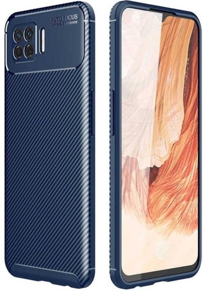 Oppo A73 Uyumlu Kılıf Zore Negro Silikon Kapak, Lacivert
